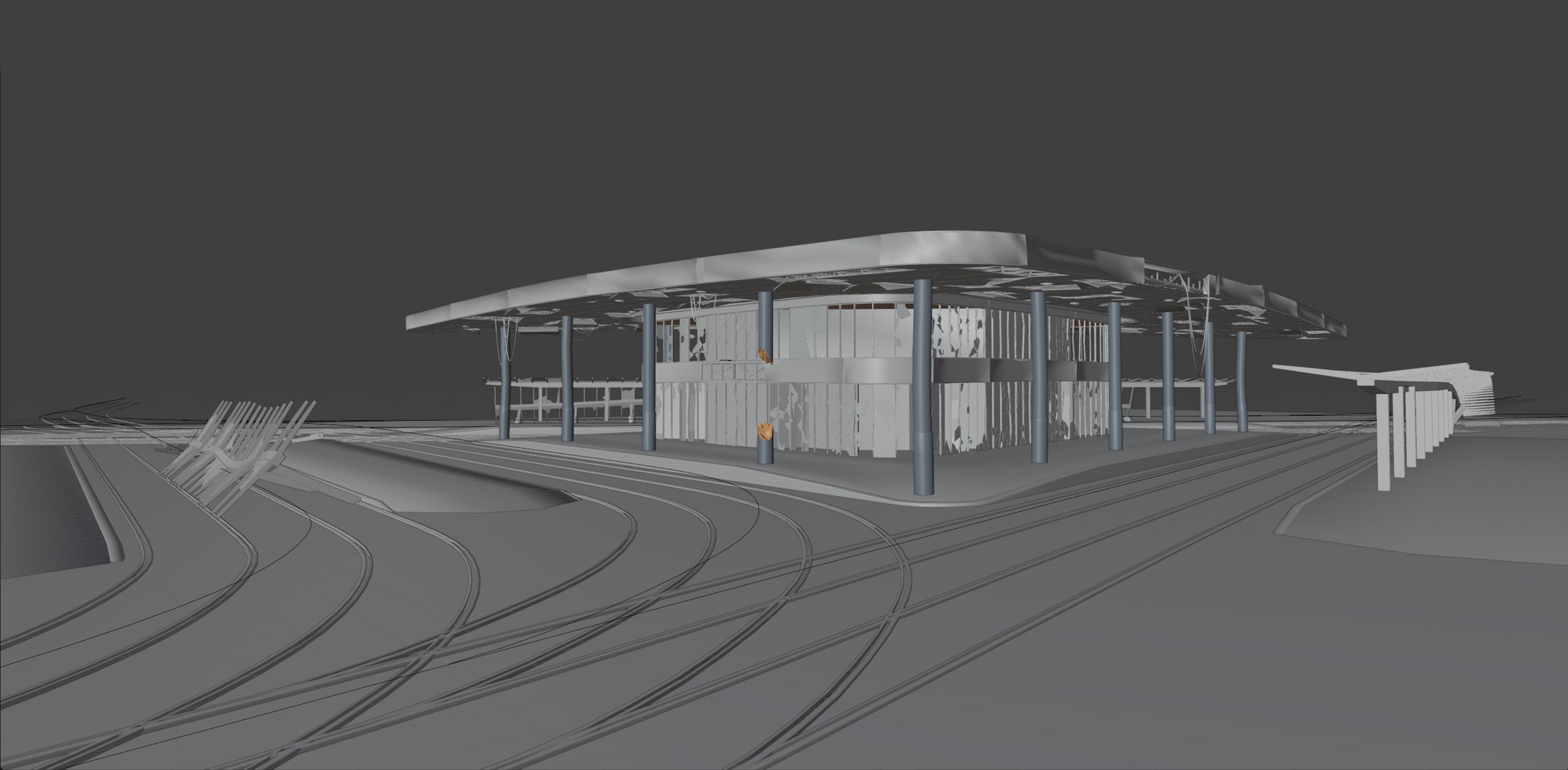 Königsplatz streetcar station in Blender