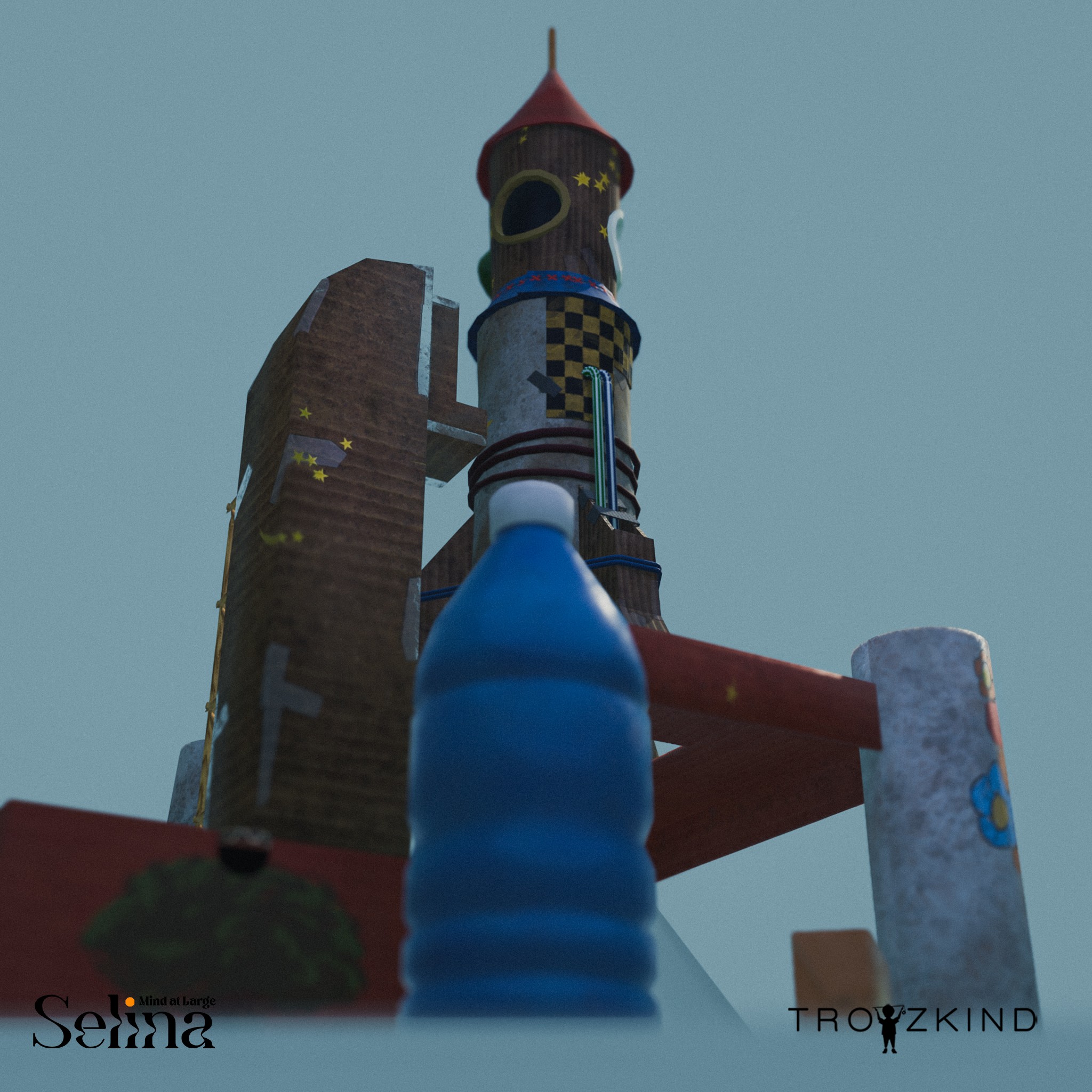 Selina's selfmade Toy Rocket Render