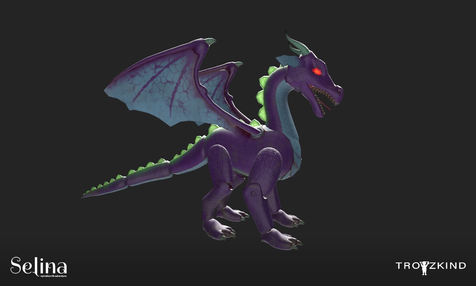 Oversized Toy Dragon Wireframe